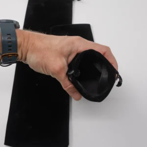 Pochette en soie 33 cm x 10 cm, rangement de prothèse pénienne