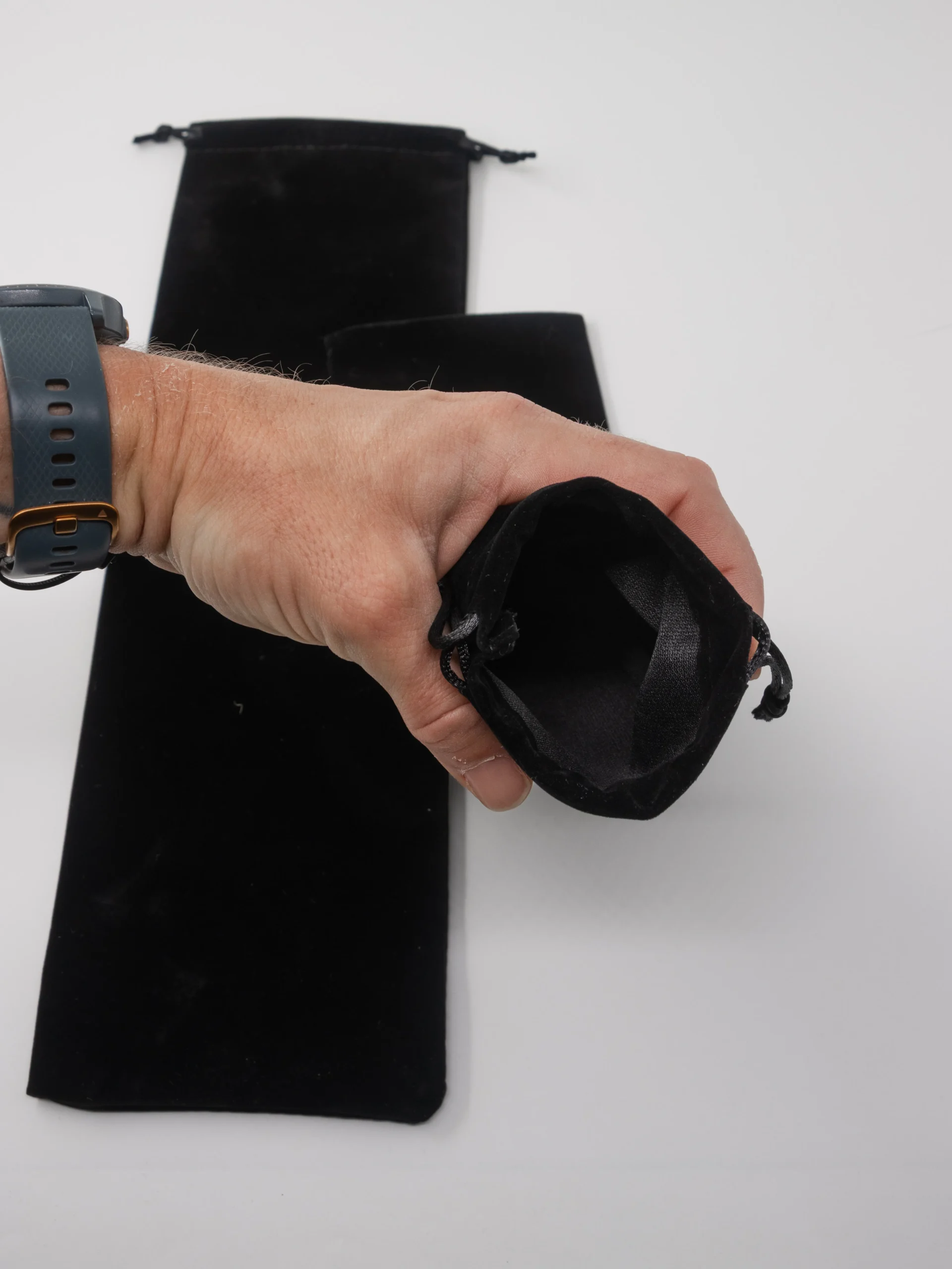 Pochette en soie 33 cm x 10 cm, rangement de prothèse pénienne