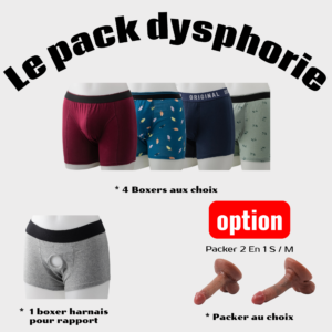 Le Pack Dysphorie - Boxers à poche + Boxer rapports avec/sans packer 2 en1